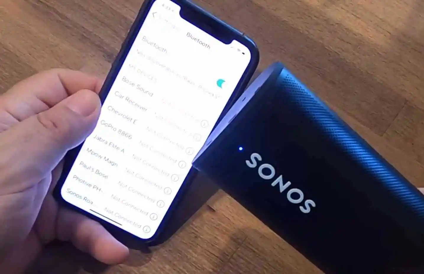 sonos roam bluetooth pairing